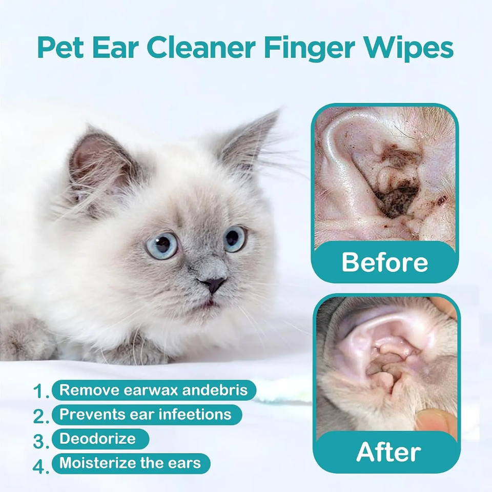 GENTLE EAR CLEANING FINGER WIPES