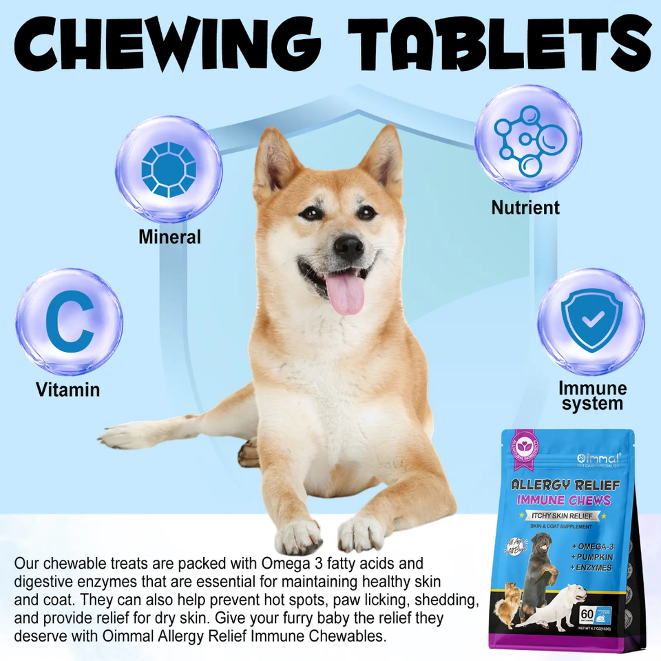 ALLERGY RELIEF IMMUNE CHEWS A ITCHY SKIN RELIEF FOR DOGS