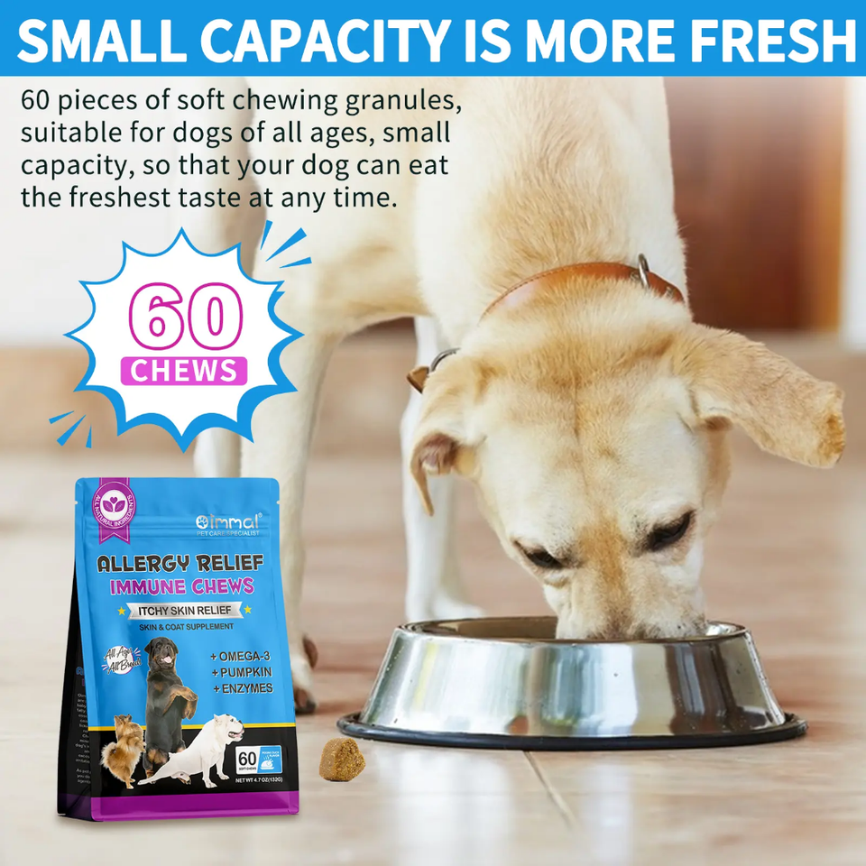 ALLERGY RELIEF IMMUNE CHEWS A ITCHY SKIN RELIEF FOR DOGS