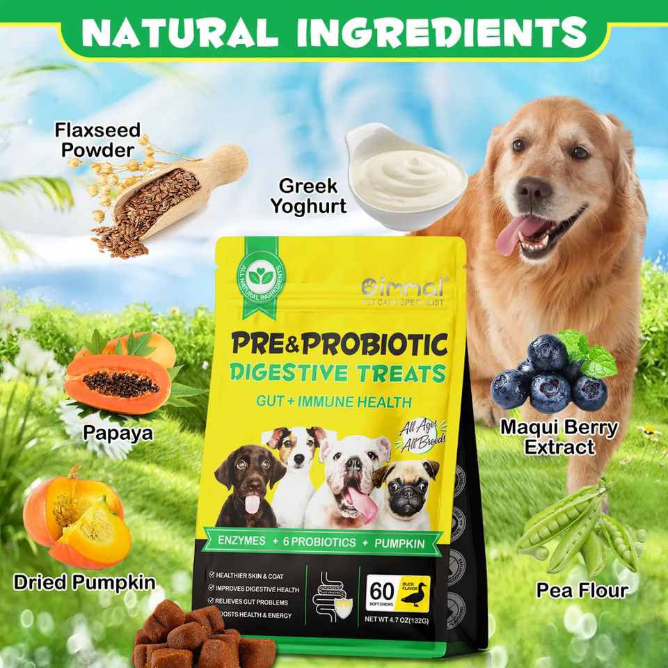 PRE AND PROBIOTIC DIGESTIVE TREAT FOR DOGS