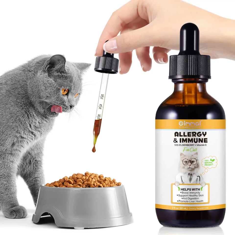 Allergy & Immune Support with Elderberry & Vitamin C for Cats
