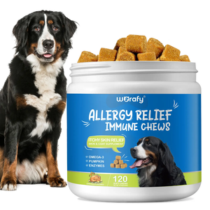 Allergy Relief &amp; Immune Support Chews with Omega-3, Enzymes &amp; Pumpkin for Dogs