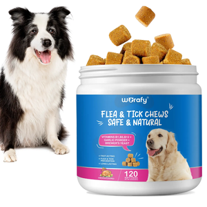 Flea and Tick Defense Chews with Vitamin B1, B6, B12, Garlic Powder &amp; Brewer’s Yeast for Dogs