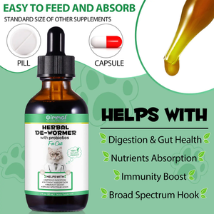 Herbal Dewormer with 6 Probiotics for Cats