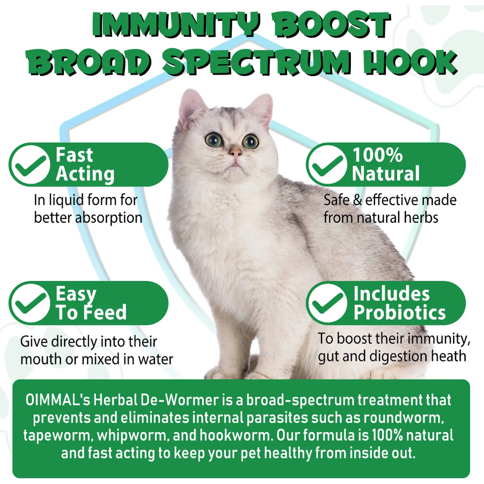 Herbal Dewormer with 6 Probiotics for Cats