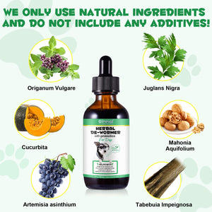 Herbal De-Wormer with Probiotics for Dogs