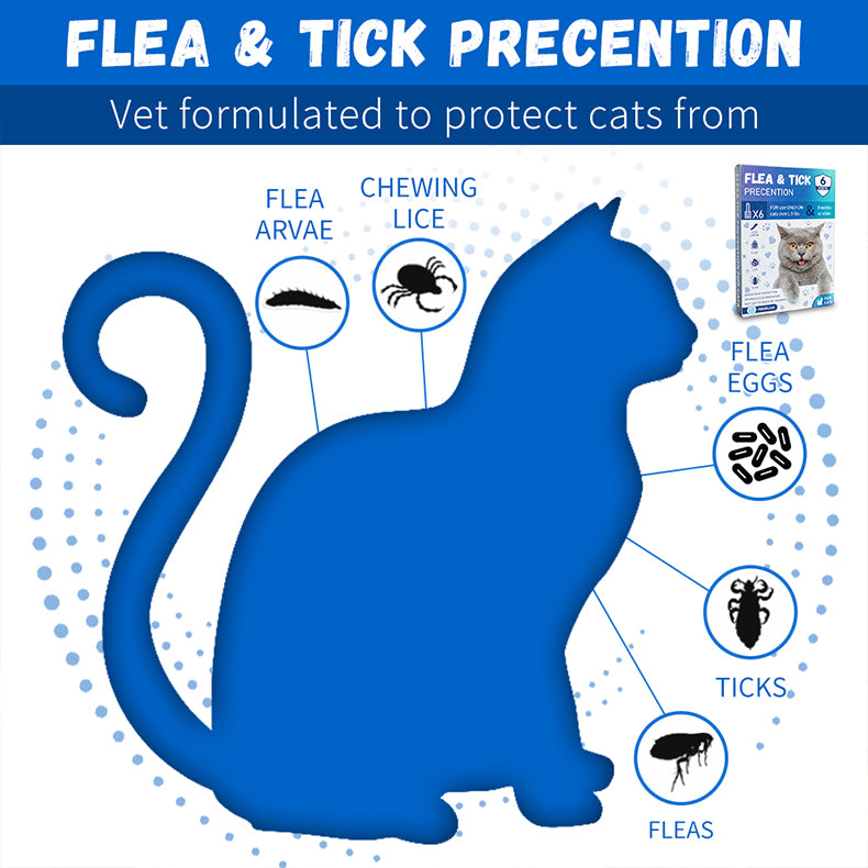 Ultimate Flea & Tick Spot-On solution for Cats (8+ Weeks, Over 1.5 lbs) WITH FREE 11 IN 1 MADRE CACAO SOAP