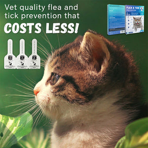 Ultimate Flea & Tick Spot-On solution for Cats (8+ Weeks, Over 1.5 lbs) WITH FREE 11 IN 1 MADRE CACAO SOAP