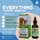 ITCH RELIEF AND IMMUNE SUPPORT FOR DOGS AND CATS