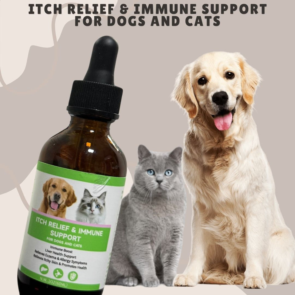 ITCH RELIEF AND IMMUNE SUPPORT FOR DOGS AND CATS