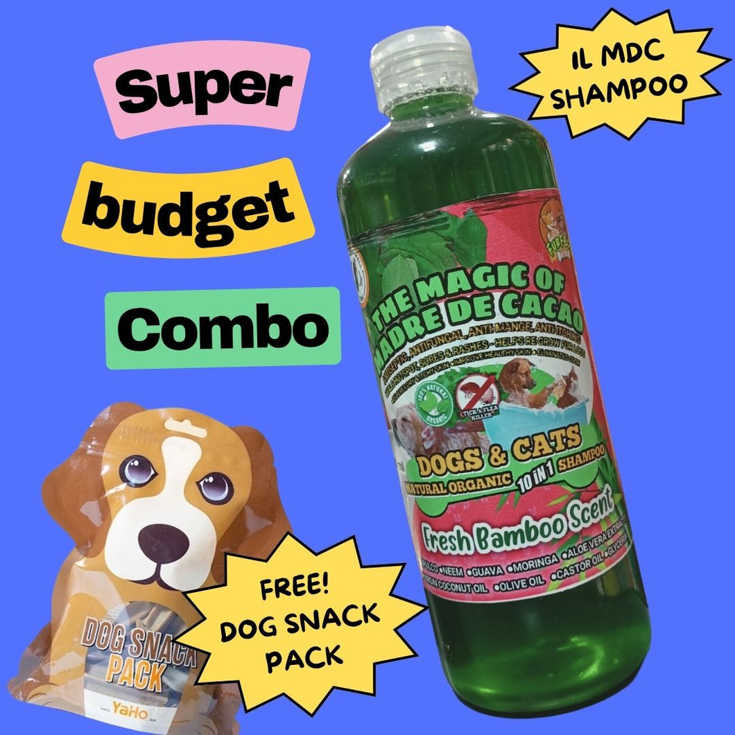 1 LITER 10 IN 1 MADRE CACAO SHAMPOO + FREE DOG SNACK PACK