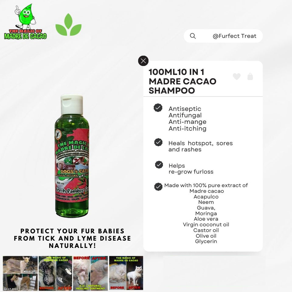 TRIAL BUNDLE PROMO! 100ML 10 IN 1 MADRE DE CACAO SHAMPOO + 11 IN 1 MADRE CACAO SOAP