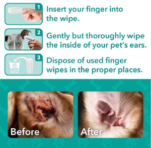 GENTLE EAR CLEANING FINGER WIPES
