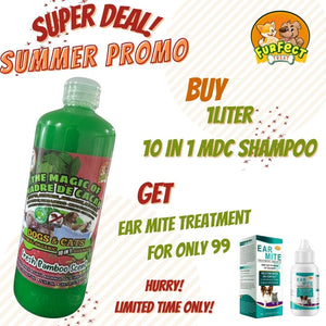 Summer Treat for Your Pet! Buy 1L Madre Cacao Shampoo & Get FREE Ear Mite Treatment!