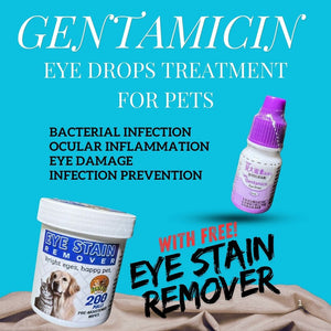 Gentamicin Ophthalmic Solution with FREE Eye Stain Remover Wipes