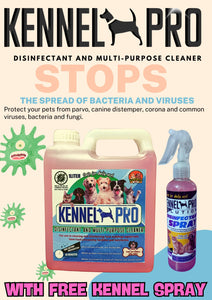 KENNEL PRO DISINFECTANT CLEANER WITH FREE KENNEL SPRAY